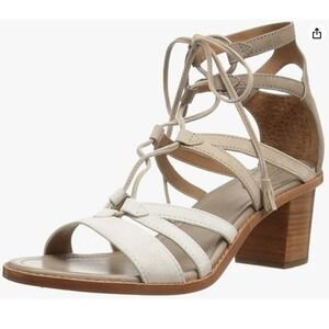 Frye Brielle Gladiator Sandals White Multi Leather Lace Up Womens 8M Excellent